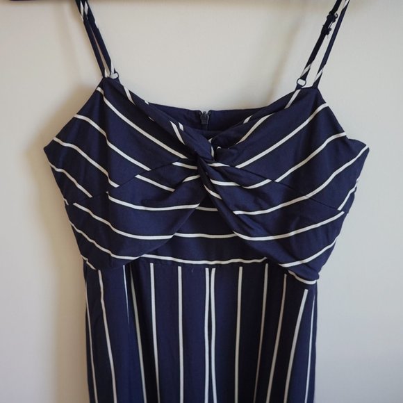 Bardot Layla Striped Jumpsuit Size US6/S in Navy - Picture 7 of 14